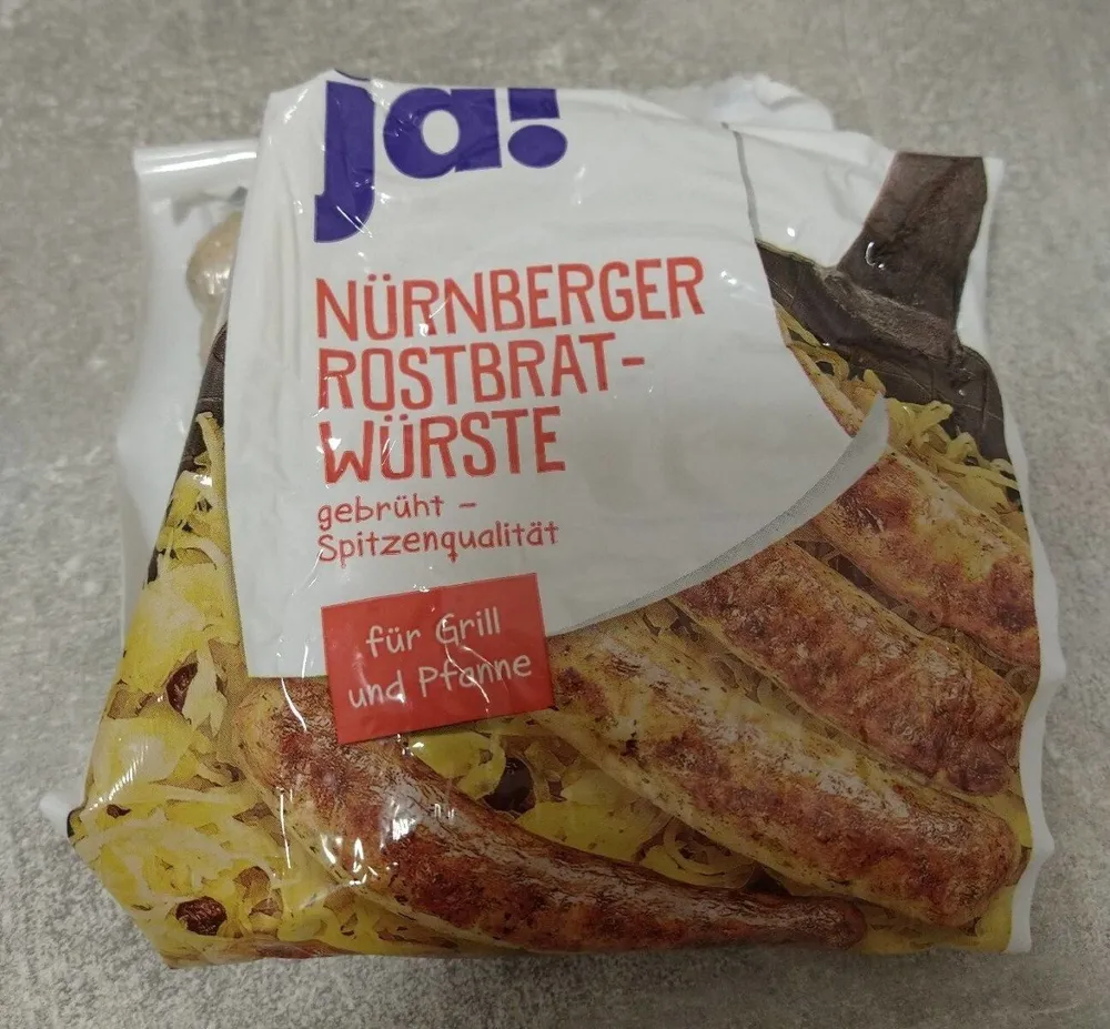 Nürnberger Rostbratwürste (gebrüht)
