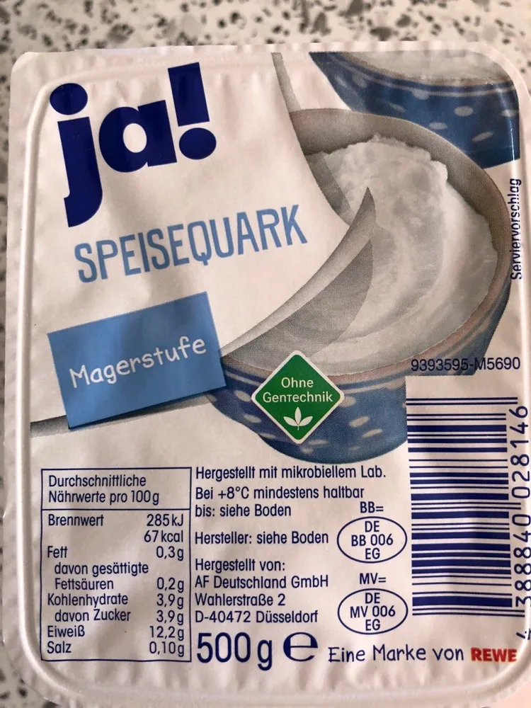 Speisequark Magerstufe