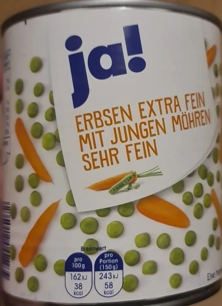 Erbsen extra Fein mit jungen Möhren