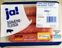 frische, grobe Bratwurst vom Schwein