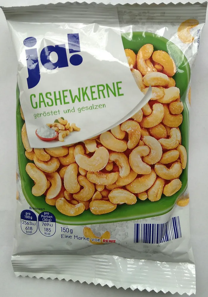 Cashewkerne geröstet und gesalzen