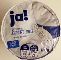 Fettarmer Joghurt Mild cremig gerührt