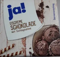 Eiscreme Schokolade mit Schlagsahne