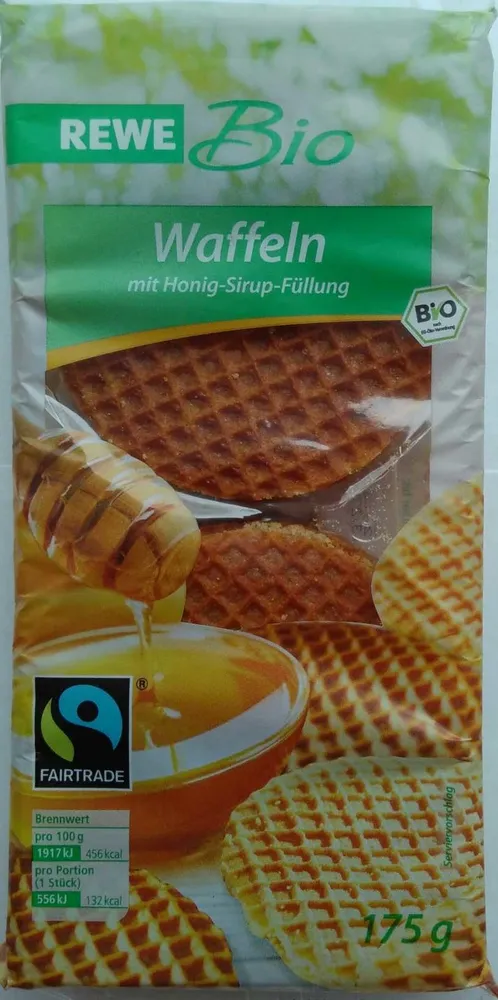 Waffeln mit Honig-Sirup-Füllung