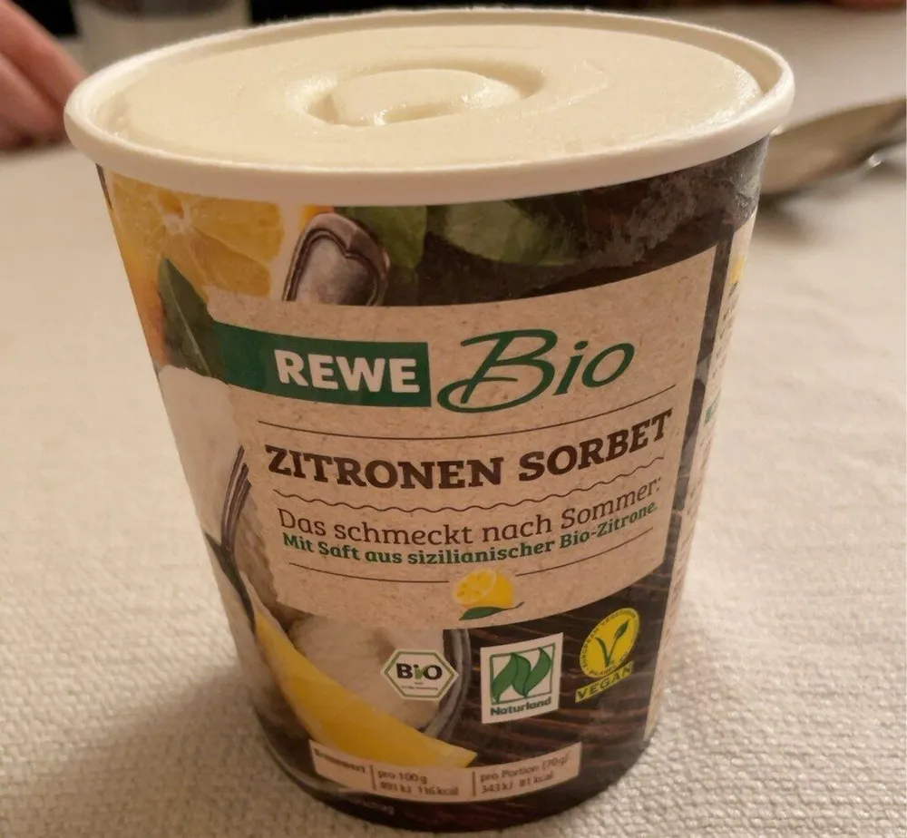 Sorbet Zitrone Bio