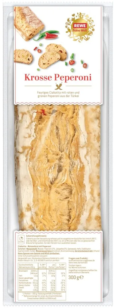 Ciabatta krosse Peperoni