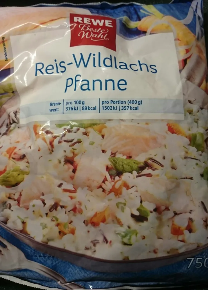 Reis-Wildlachs-Pfanne