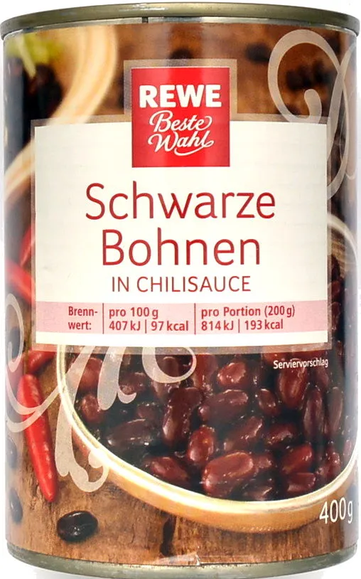 Schwarze Bohnen in Chilisauce