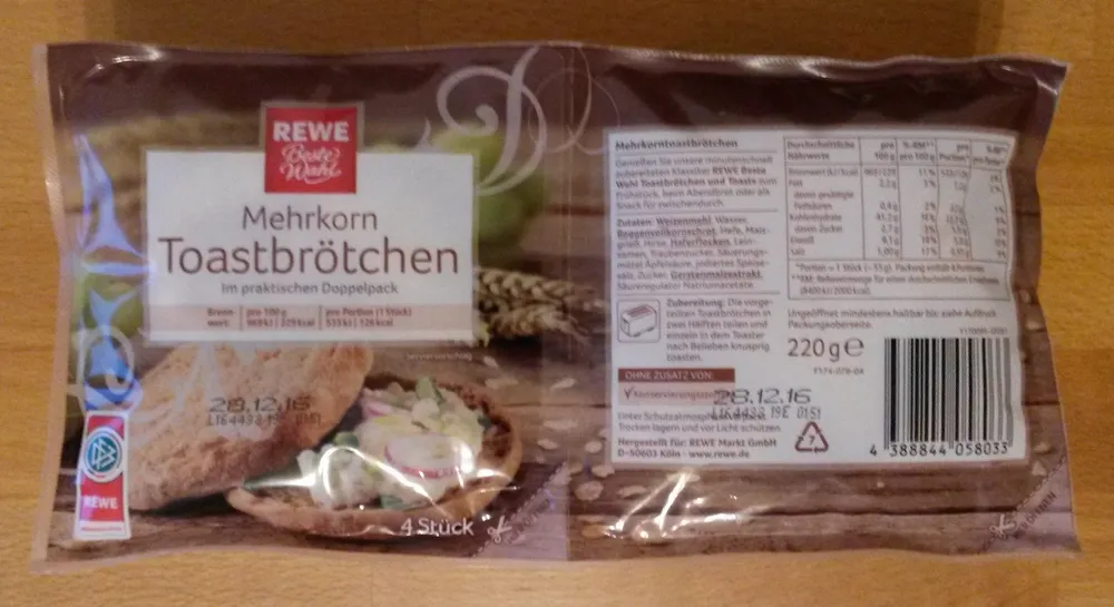 Mehrkorn Toastbrötchen