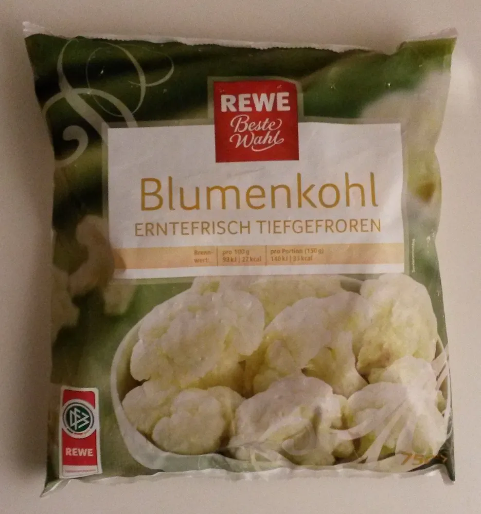 Blumenkohl erntefrisch tiefgefroren