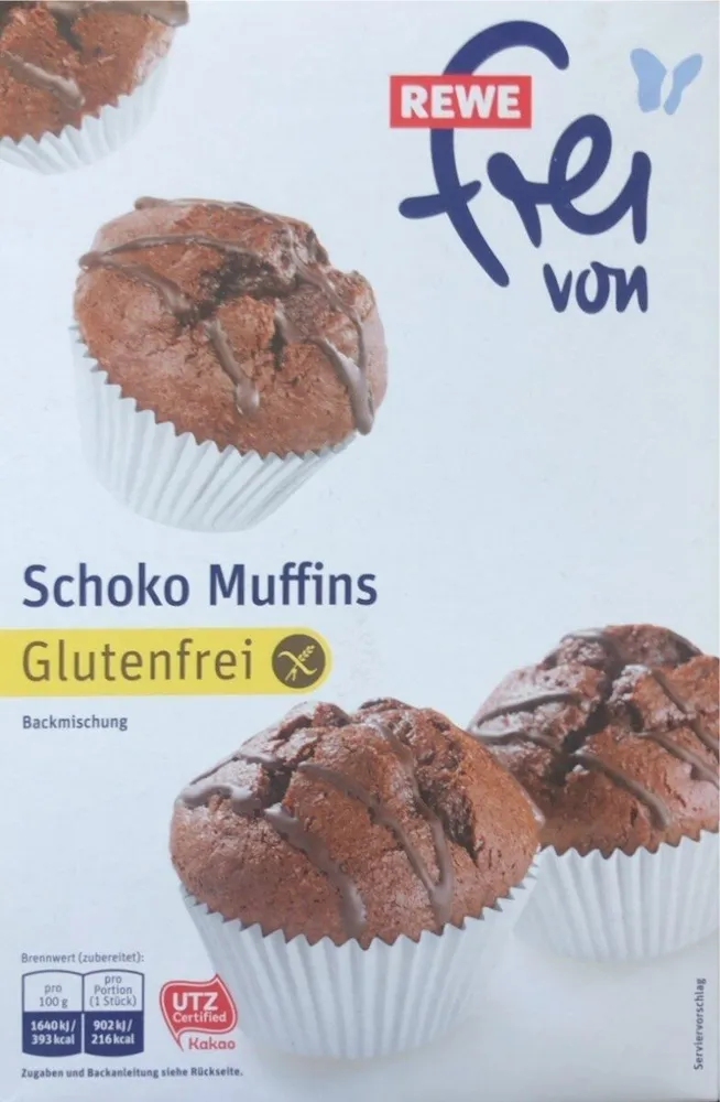 Frei von Schoko Muffins glutenfrei