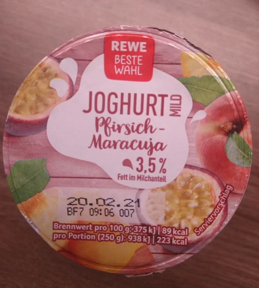 Joghurt Pfirsich-Maracuja