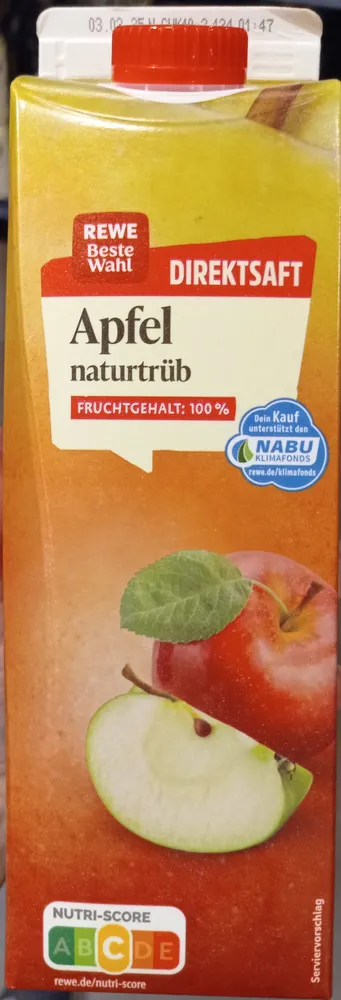 Apfelsaft naturtrüb Direktsaft