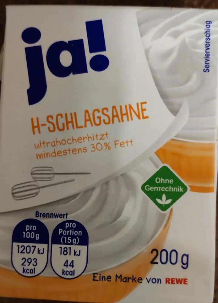 H-Schlagsahne 30% Fett