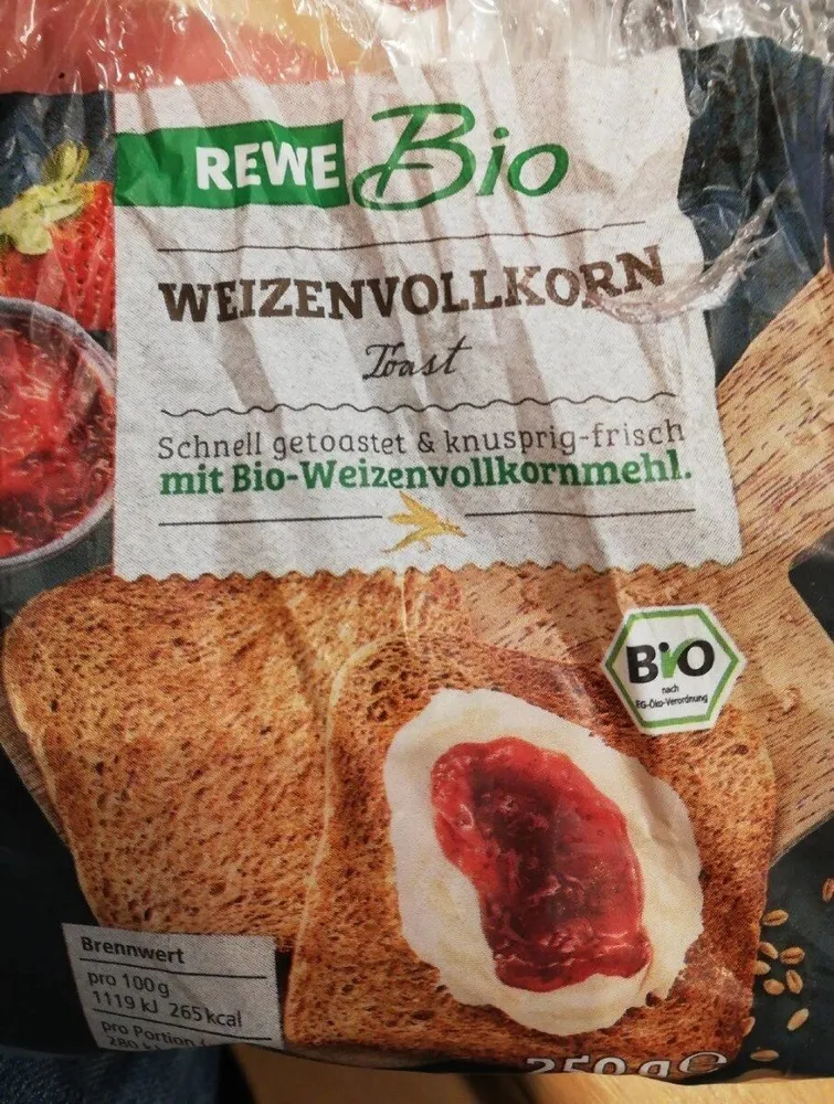 Weizenvollkorn-toast, Bio