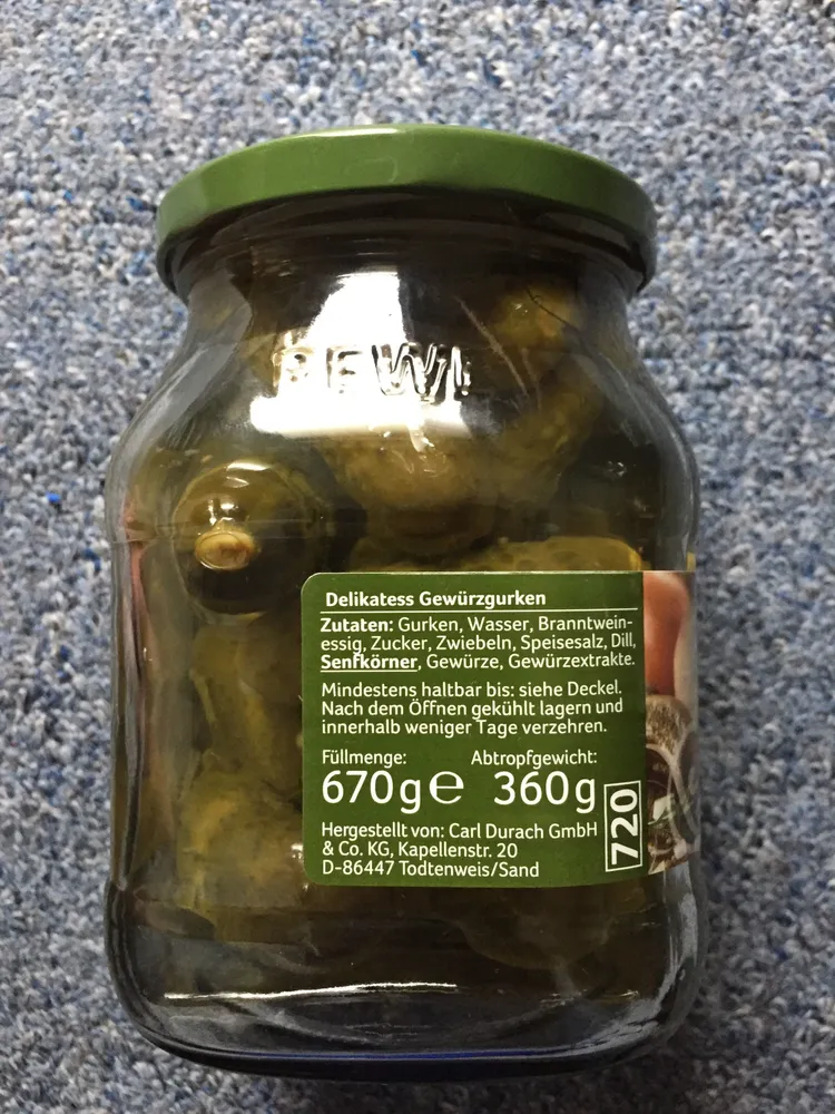 Delikatesse Gewürzgurken