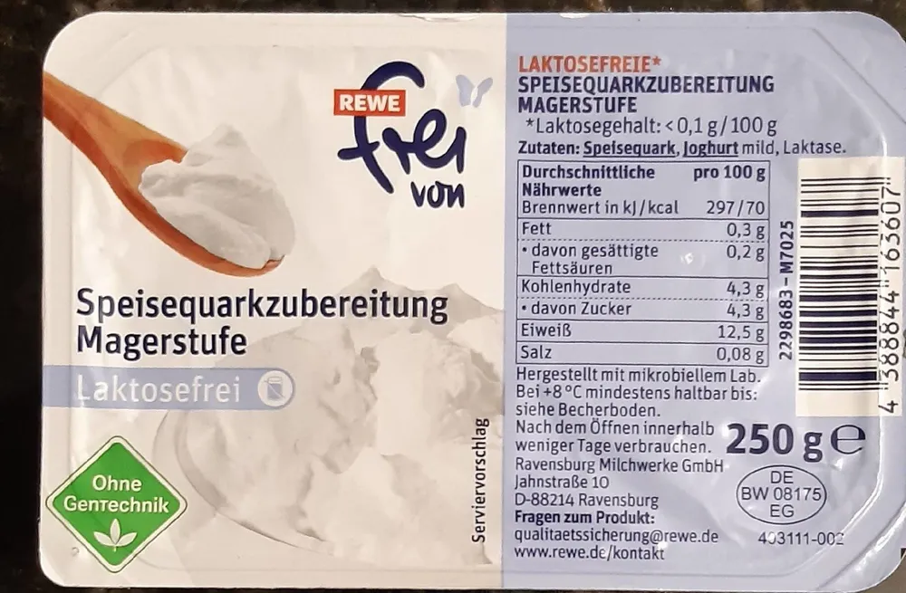 Speisequark Magerstufe