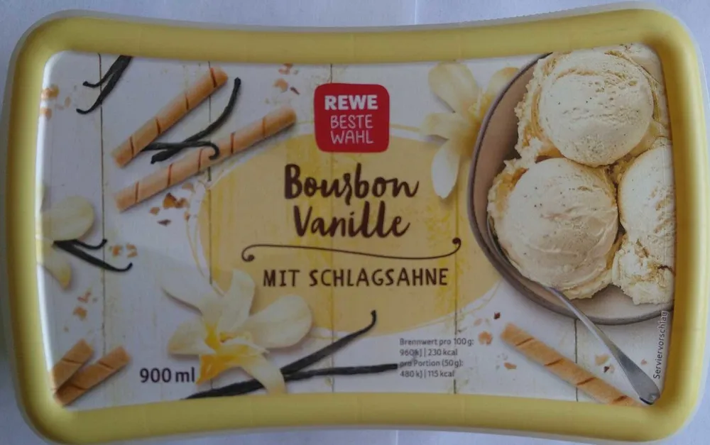 Bourbon-Vanille mit Schlagsahne