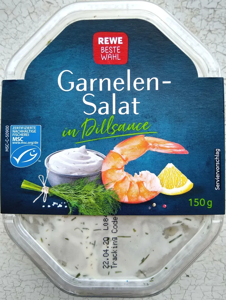Garnelen-Salat in Dillsauce