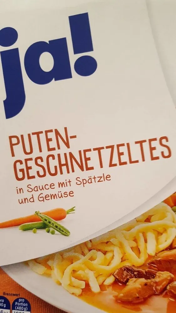 Ja! Putengeschnetzeltes In Sauce Mit Spätzle Und Gemüse