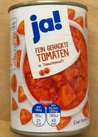 Fein gehackte Tomaten in Tomatensaft