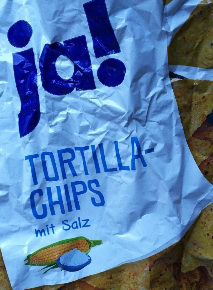 Tortillachips mit Salz