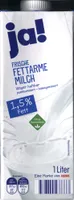 Ja! Frische Fettarme Milch 1,5% Fett 1L