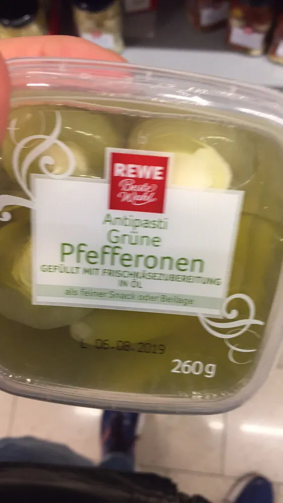Rewe Beste Wahl Pepperoni farci au fromage à la crème à l'huile