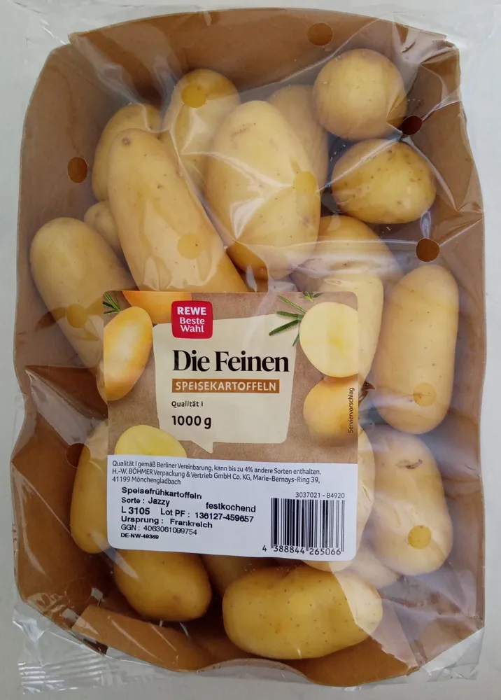 Die feinen Speisekartoffeln, Qualität I, festkochend
