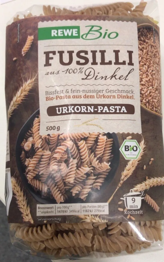 Dinkel Fussili (Nudeln)