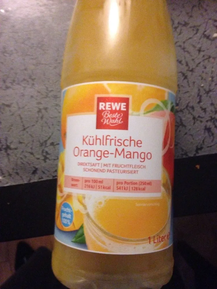 Jus d'orange mangue