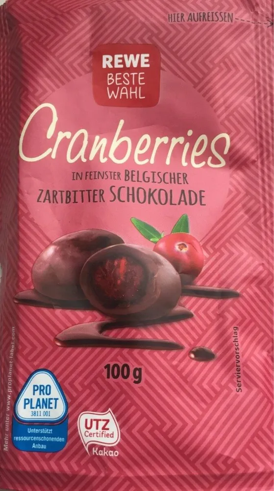 Cranberries Schokolade