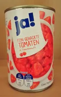 Fein gehackte Tomaten in Tomatensaft