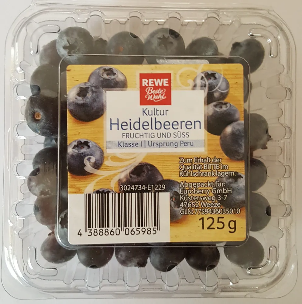 Kultur Heidelbeeren Klasse I