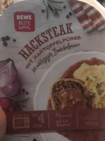Hacksteak mit kartoffelpüree