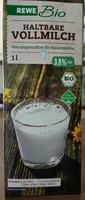 Rewe Bio haltbare Vollmilch 3,8%