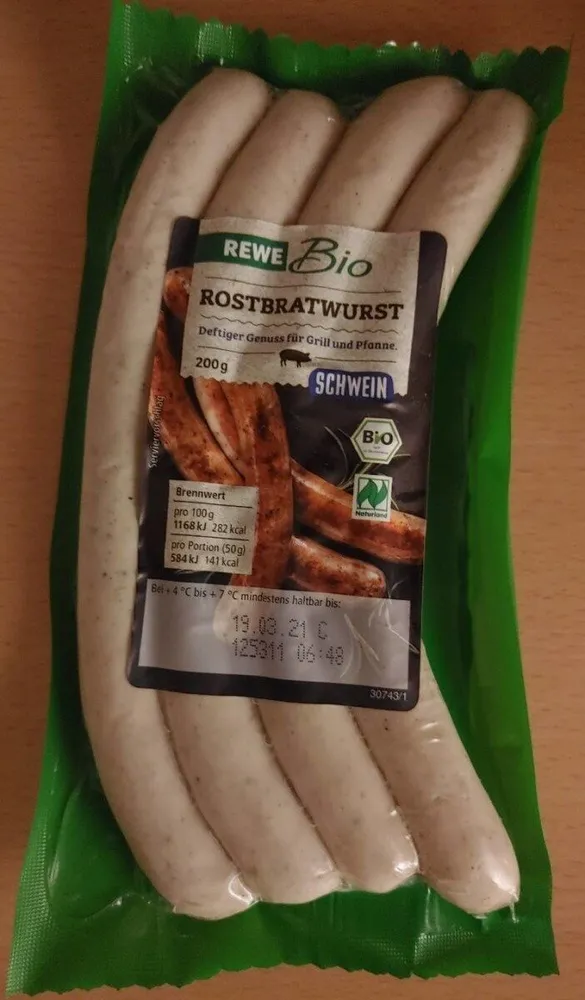Rostbratwurst, Schwein