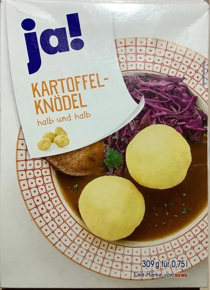 Kartoffel-Knödel, halb und halb (quenelle de pomme de terre)