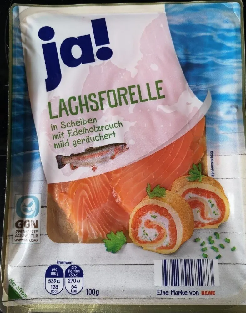Lachsforelle in Scheiben mit Edelholzrauch mild geräuchert