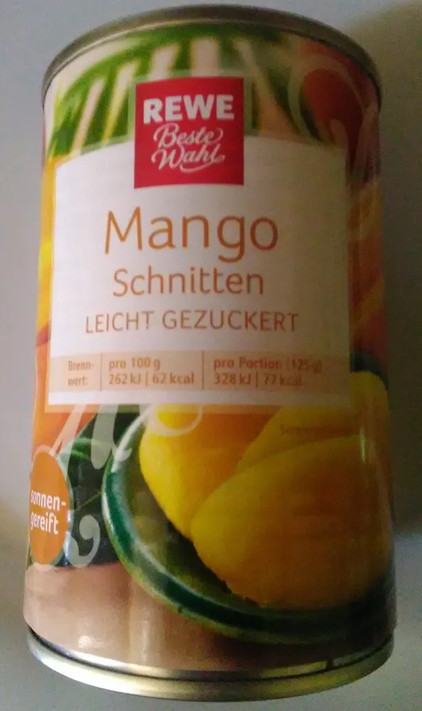 Mango Schnitten leicht gezuckert