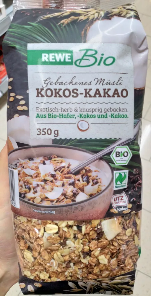 Gebackenes Müsli Kokos-Kakao