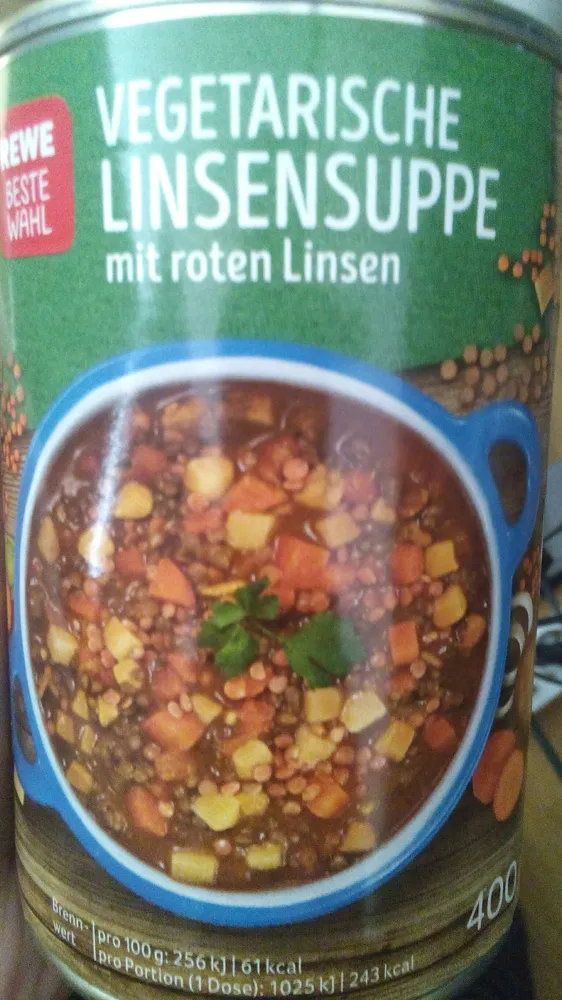 Suppe - Vegetarische Linsensuppe mit roten Linsen