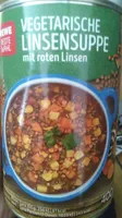 Suppe - Vegetarische Linsensuppe mit roten Linsen