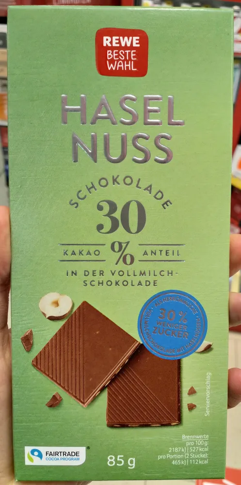 Haselnuss Schokolade