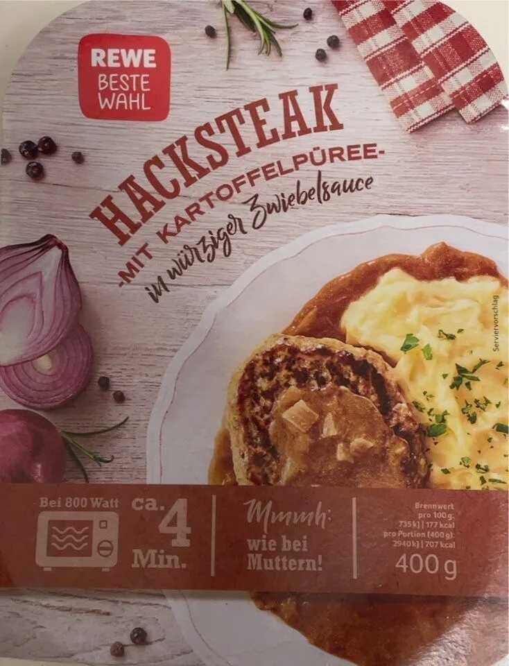 HACKSTEAK mit Kartoffelpüree