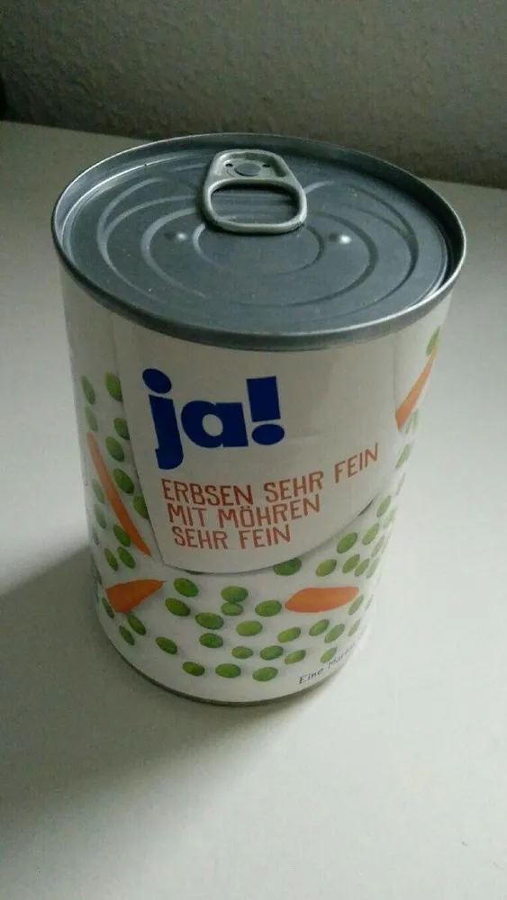 Erbsen sehr fein mit Möhren sehr fein