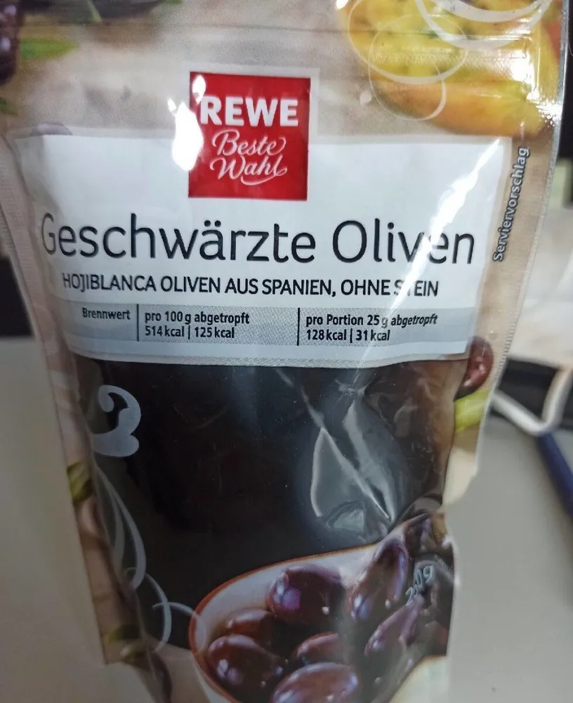 Geschwärzte Oliven