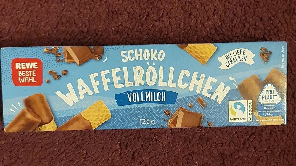 Schoko Waffelröllchen Vollmilch