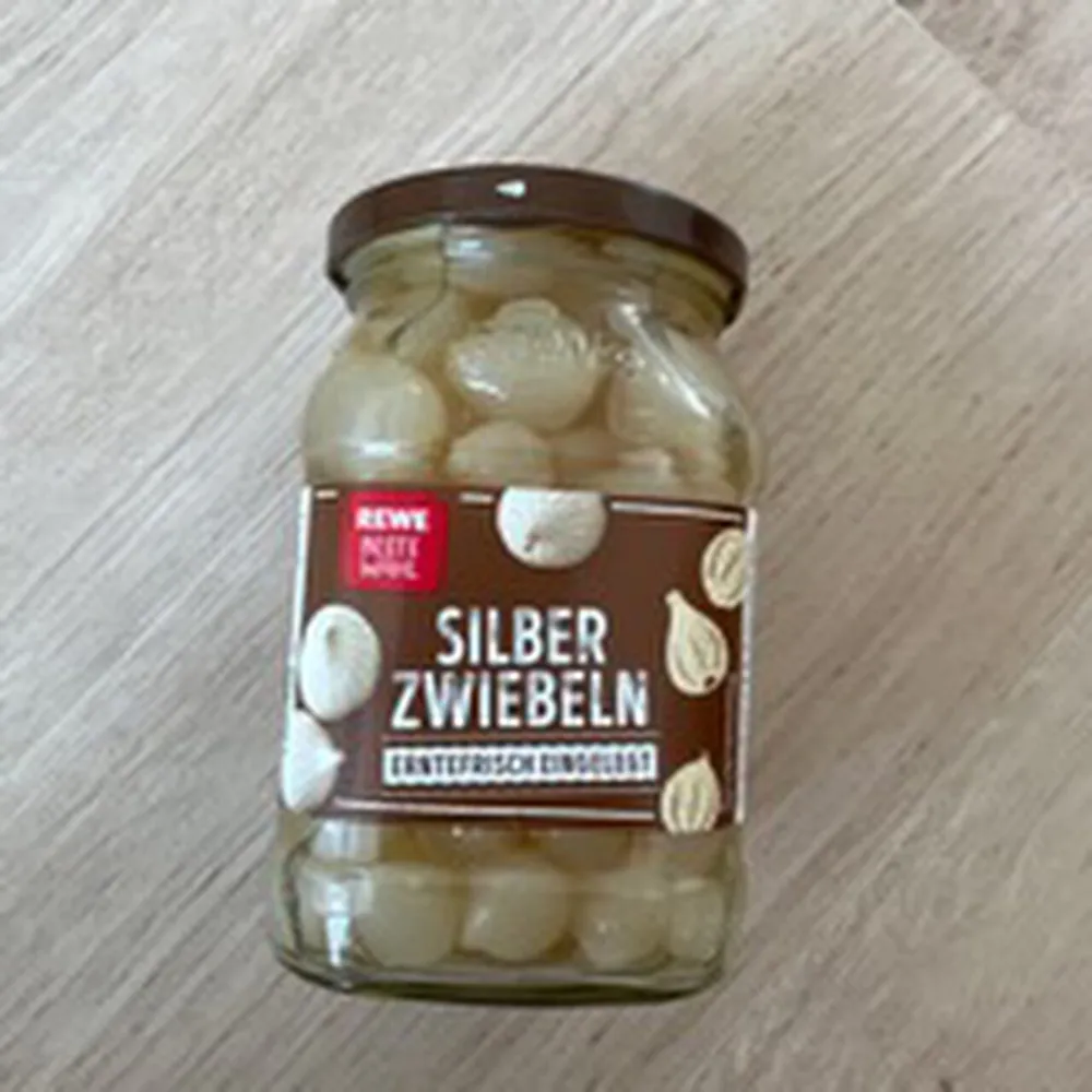 Gemüse - Silber Zwiebeln Glas