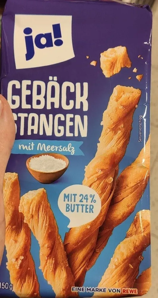 Gebäckstangen mit Meersalz